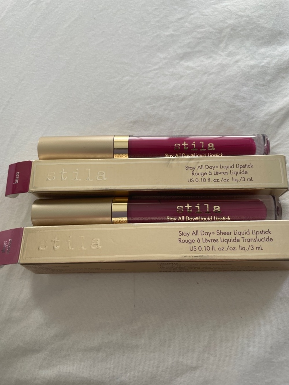 Stila Stay All Day Liquid Lipstick Duo in sheer azalea 🌺 and bacca